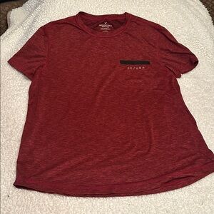 American Eagle Outfitters Burgundy Short Sleeve Crew Tee